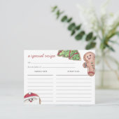 ウォーターカラークリスマスホリデークッキーレシピ ポストカード (スタンド正面)