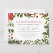 ウォーターカラークリスマスホリデーズオープンハウスパーティー 招待状 (正面)