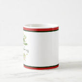 ウォーターカラークリスマスリースカスタムホリデイ コーヒーマグカップ (中央)