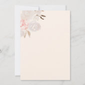 ウォーターカラークリームバラベージュ結婚式招待状 招待状 (裏面)