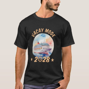 ウォーターカラークルーズシップアートファミリーバケーションバカイM Tシャツ