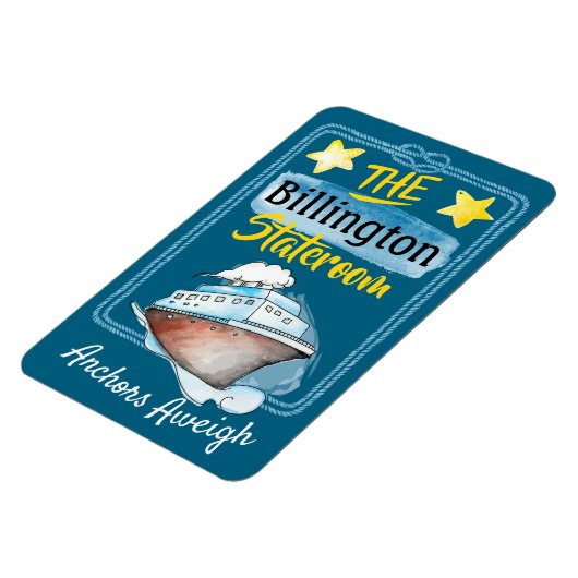 ウォーターカラークルーズステートルームキャビンドア マグネット (左側)