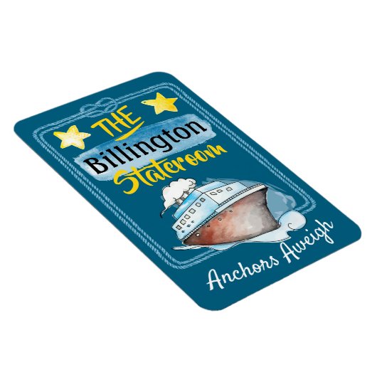 ウォーターカラークルーズステートルームキャビンドア マグネット (右側)