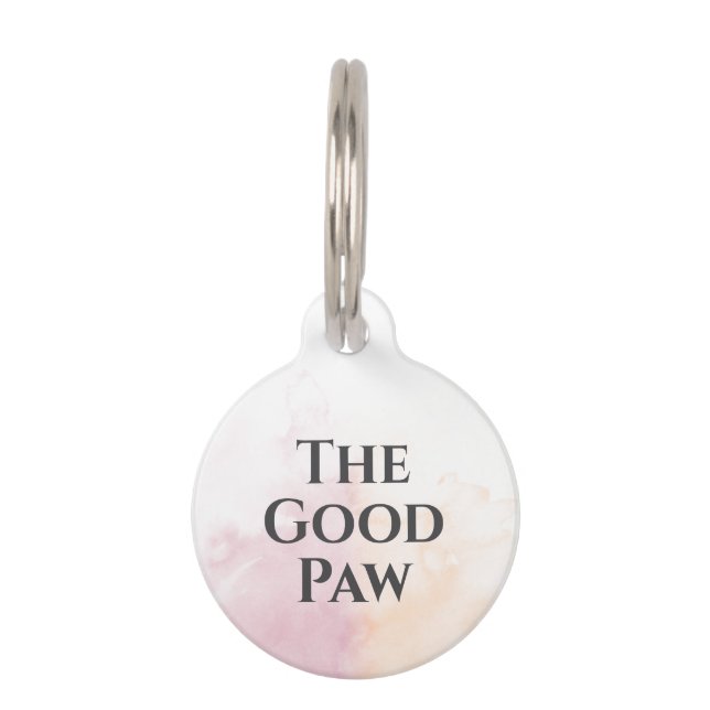 ウォーターカラーグラデーション The Good Paw ペット　ネームタグ (正面)
