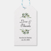 ウォーターカラーグリーナリーサンキュー結婚式の引き出物 ギフトタグ (正面)