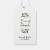 ウォーターカラーグリーナリーサンキュー結婚式の引き出物 ギフトタグ (裏面)