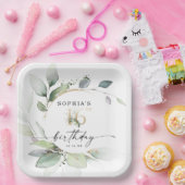 ウォーターカラーグリーナリースイート16th誕生日 ペーパープレート (パーティー)