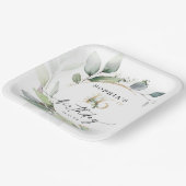 ウォーターカラーグリーナリースイート16th誕生日 ペーパープレート (傾斜あり)