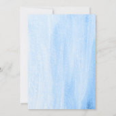 ウォーターカラーグリーナリーブルーアジサイブライダルルンチョン 招待状 (裏面)