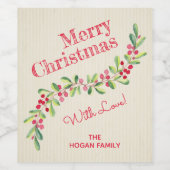 ウォーターカラーグリーナリーホリデー ワインラベル (シングルラベル)