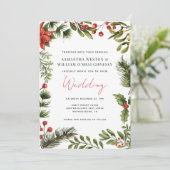 ウォーターカラーグリーナリーホリデ結婚ーズ 招待状 (スタンド正面)