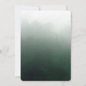 ウォーターカラーグリーナリー金ゴールドキンセアニラ誕生日 招待状 (裏面)