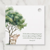 ウォーターカラーグリーントラクターファームメッセージカード フェイバータグ (裏面)