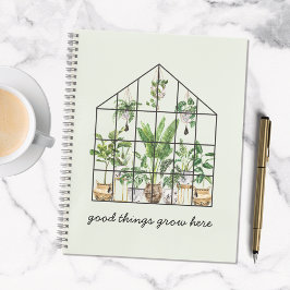 ウォーターカラーグリーントロピカルハウスプラントジャーナル ノートブック