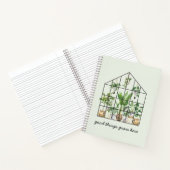 ウォーターカラーグリーントロピカルハウスプラントジャーナル ノートブック (内部)