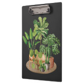 ウォーターカラーグリーントロピカルハウスプラント クリップボード (左)