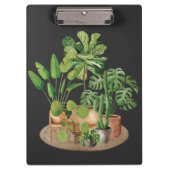 ウォーターカラーグリーントロピカルハウスプラント クリップボード (正面)