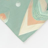 ウォーターカラーグリーンハウスクリスマスモティフスホリデー フリースブランケット (角)