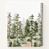 ウォーターカラーグリーンフォレストクックブックレシピ ノートブック (裏面)