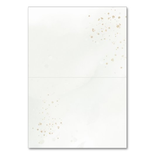 ウォーターカラーグリーンリーエレガントウェディング座席表 テーブルナンバー (裏面)