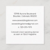 ウォーターカラーグリーンリーススクエア名刺 スクエア名刺 (裏面)