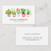 ウォーターカラーグリーンリーハウスプラントズ子供部屋 名刺 (正面/裏面)