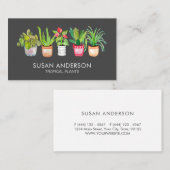 ウォーターカラーグリーンリーハウスプラント子供部屋ビジネスC 名刺 (正面/裏面)