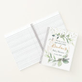 ウォーターカラーグリーンリーフベビーシャワーゲストブック ノートブック (内部)