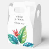 ウォーターカラーグリーンリーボタニカル庭園の結婚式 フェイバーボックス (オープン)