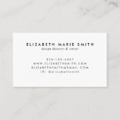 ウォーターカラーグリーンリーポッテッドハウスプラント子供部屋 名刺 (裏面)