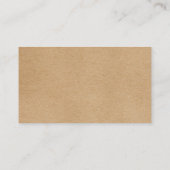 ウォーターカラーグリーンリー素朴クラフトアポイントメントカード 名刺 (裏面)