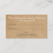 ウォーターカラーグリーンリー素朴クラフト 紹介カード (裏面)