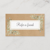 ウォーターカラーグリーンリー素朴クラフト 紹介カード (正面)