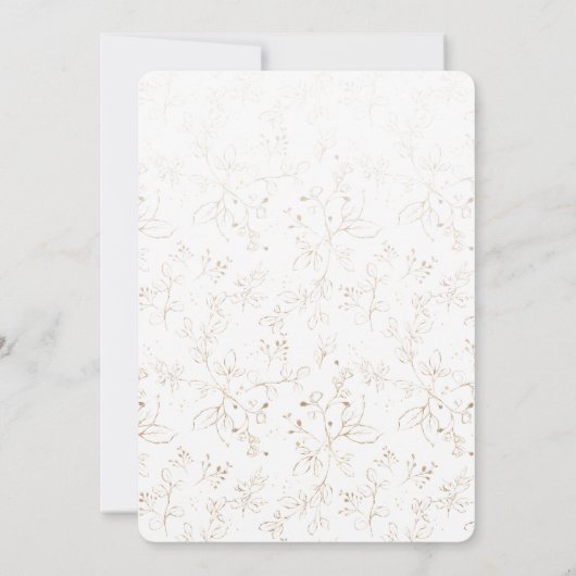 ウォーターカラーグリーンリー金ゴールドスイート16誕生日 招待状 (裏面)