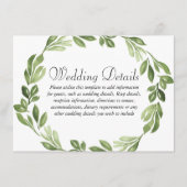 ウォーターカラーグリーン春の結婚式披露宴 エンクロージャーカード (正面)