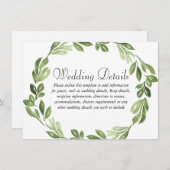 ウォーターカラーグリーン春の結婚式披露宴 エンクロージャーカード (正面/裏面)