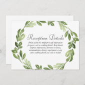 ウォーターカラーグリーン春の結婚式披露宴 エンクロージャーカード (正面/裏面)