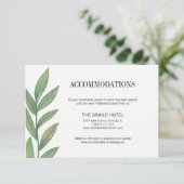 ウォーターカラーグリーン葉リーズアコモデーションカード エンクロージャーカード (スタンド正面)