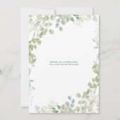 ウォーターカラーグリーン《キリスト教》洗礼式や命名式ベビー 招待状 (裏面)