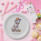 ウォーターカラーグレートダン紙プレート ペーパープレート (パーティー)