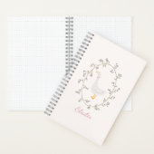 ウォーターカラーグース名前をカスタムする ノートブック (内側)