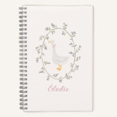 ウォーターカラーグース名前をカスタムする ノートブック (正面)