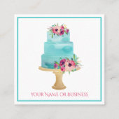 ウォーターカラーケーキショッププロフェッショナルベーカリー スクエア名刺 (正面)