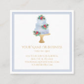 ウォーターカラーケーキショッププロフェッショナルベーカリー スクエア名刺 (裏面)