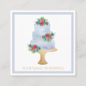 ウォーターカラーケーキショッププロフェッショナルベーカリー スクエア名刺 (正面)