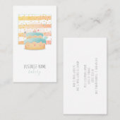 ウォーターカラーケーキベイカーパティシシェフベーキングケータリング 名刺 (正面/裏面)