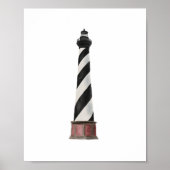 ウォーターカラーケープハッタラスライトハウスデコ航海のール ポスター (正面)