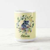 ウォーターカラーコアラおよびユーカリリース コーヒーマグカップ (中央)