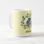 ウォーターカラーコアラおよびユーカリリース コーヒーマグカップ (正面左)