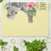 ウォーターカラーコアラベアーズキュートママ&ベビー キッチンタオル (折り畳み)